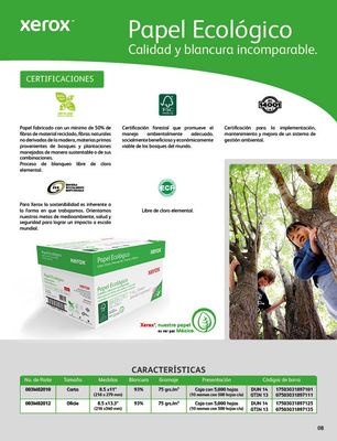 Papel Bond Ecológico Carta XEROX Ecológico