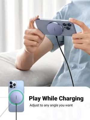 Cargador Inalámbrico Magnético / 15W / Tecnología MagSafe / Certificación MFM / Qi / Cable Trenzado 1.5 m (4.9 ft)