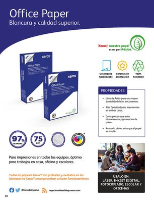 Papel Azul Carta. Caja 10 Paquetes XEROX Azul